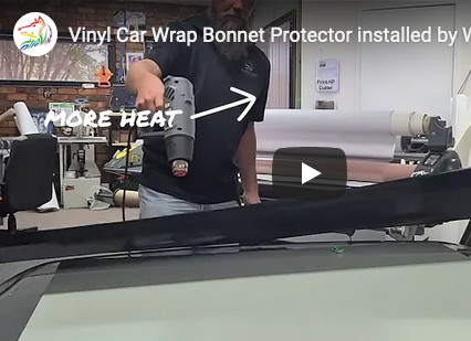 Vinyl Car Wrap Bonnet Protector installed by Wolfpack Print Hervey Bay