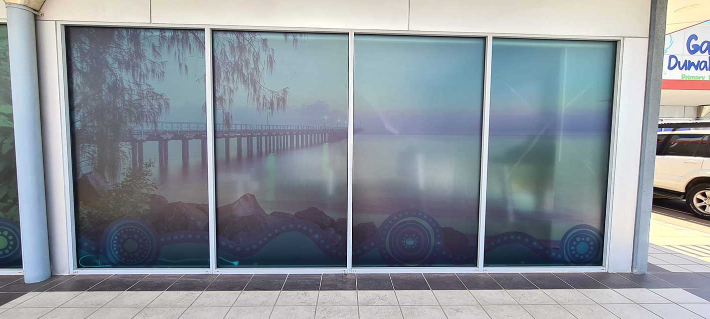 one-way-vision-printed-installed-hervey-bay-fraser-coast-office-windows-urangan-pier
